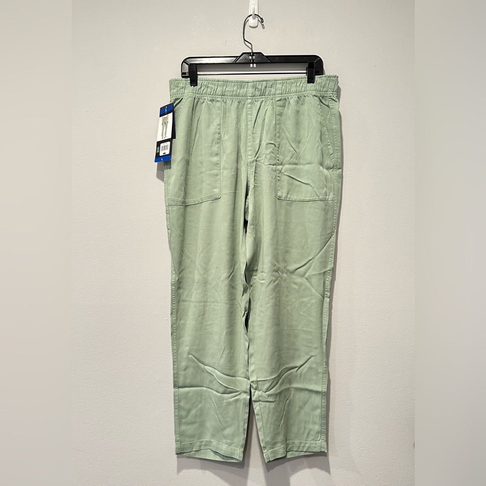 Gap Womens Pull On Tencel Pant (Green, Size L)